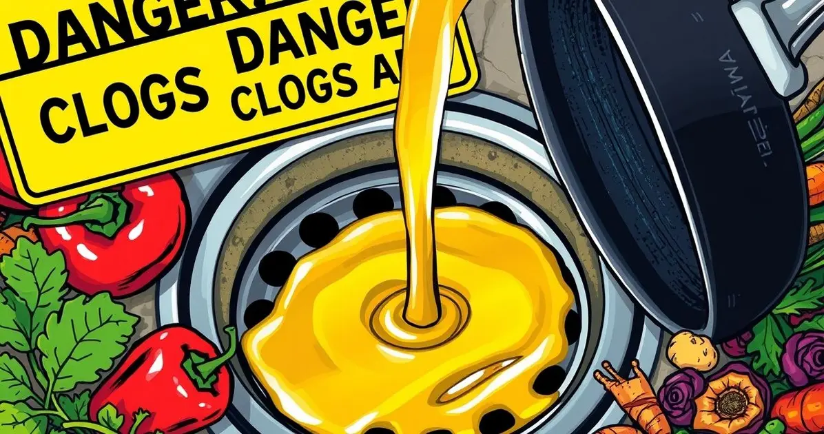 Can cooking oil go down the drain
