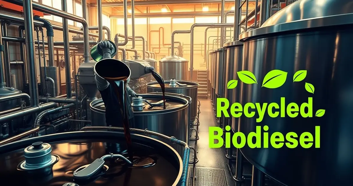 How cooking oil is recycled