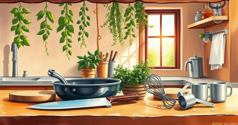 how to draw a cooking tools and equipment