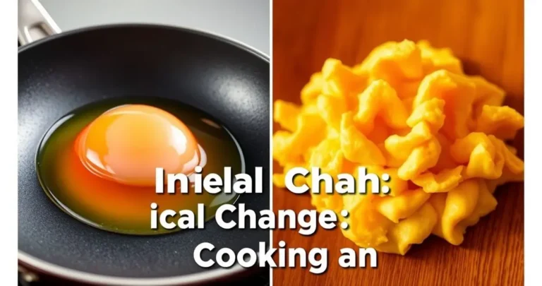is cooking an egg a chemical change