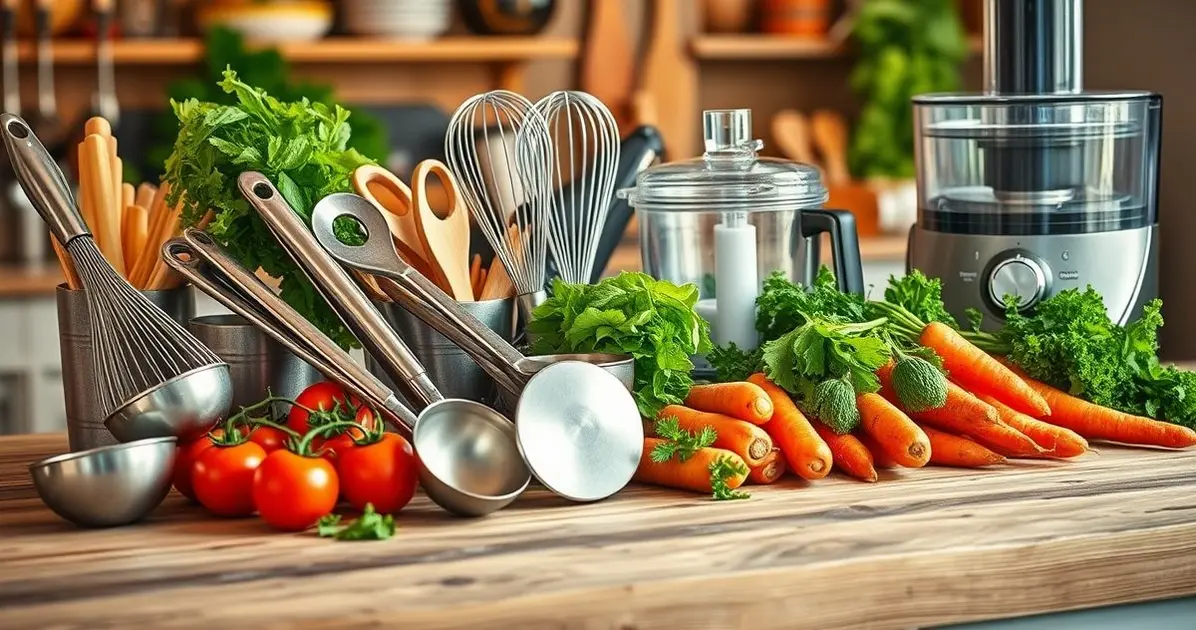 What are the cooking tools and equipment