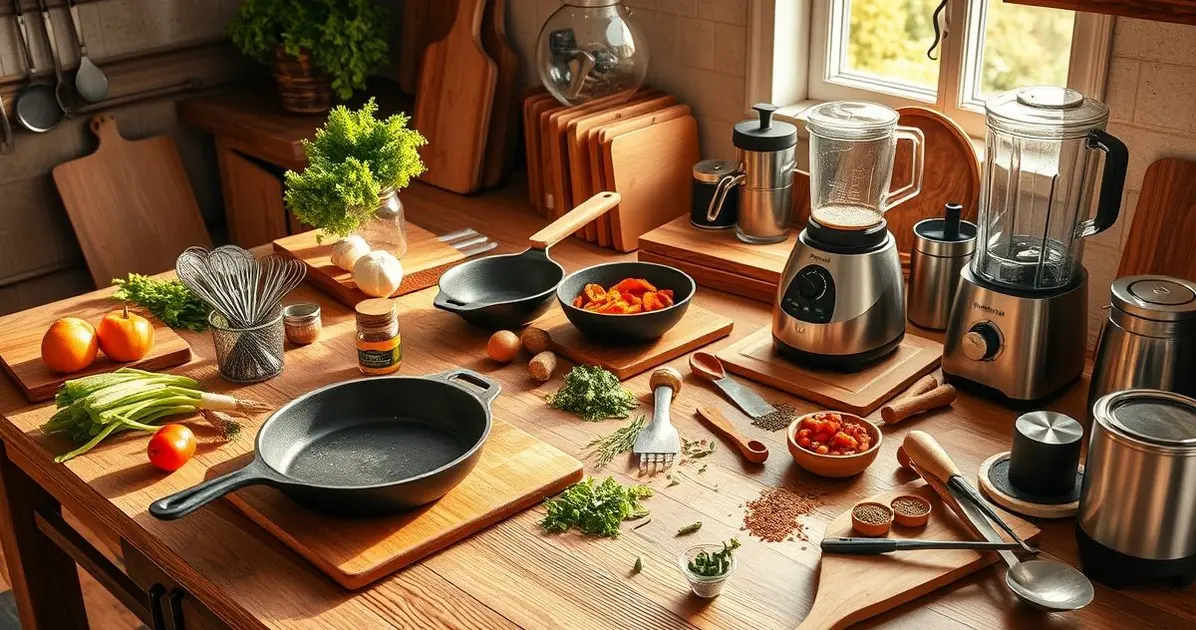 What are the cooking tools and equipments
