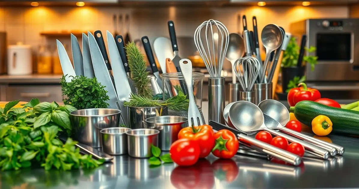 What are the tools materials and equipment in commercial cooking