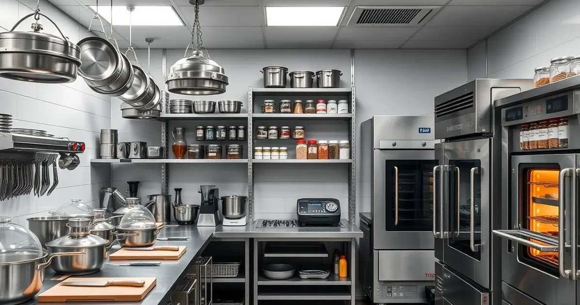 What are the tools materials and equipment in commercial cooking