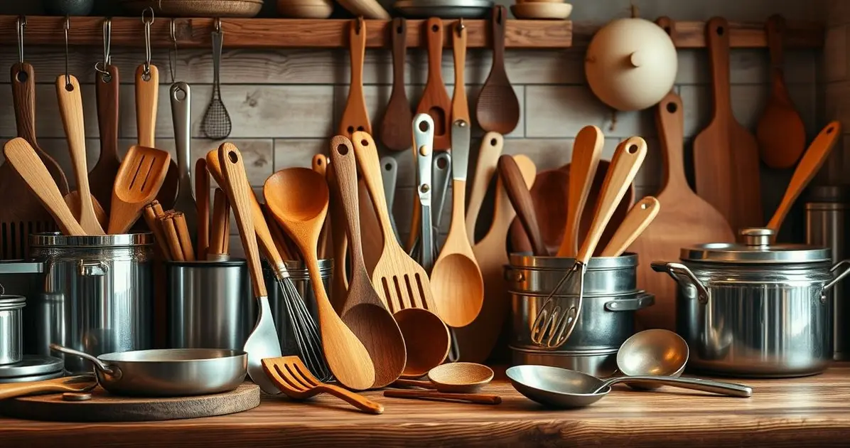 What material are cooking tools and equipments